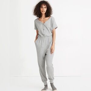 Madewell Waffle Knit Pajama Jumpsuit